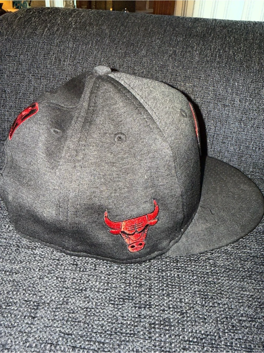 #45 New Era Chicago Bulls NBA Snapback Flat Brim Black Red Hat One size